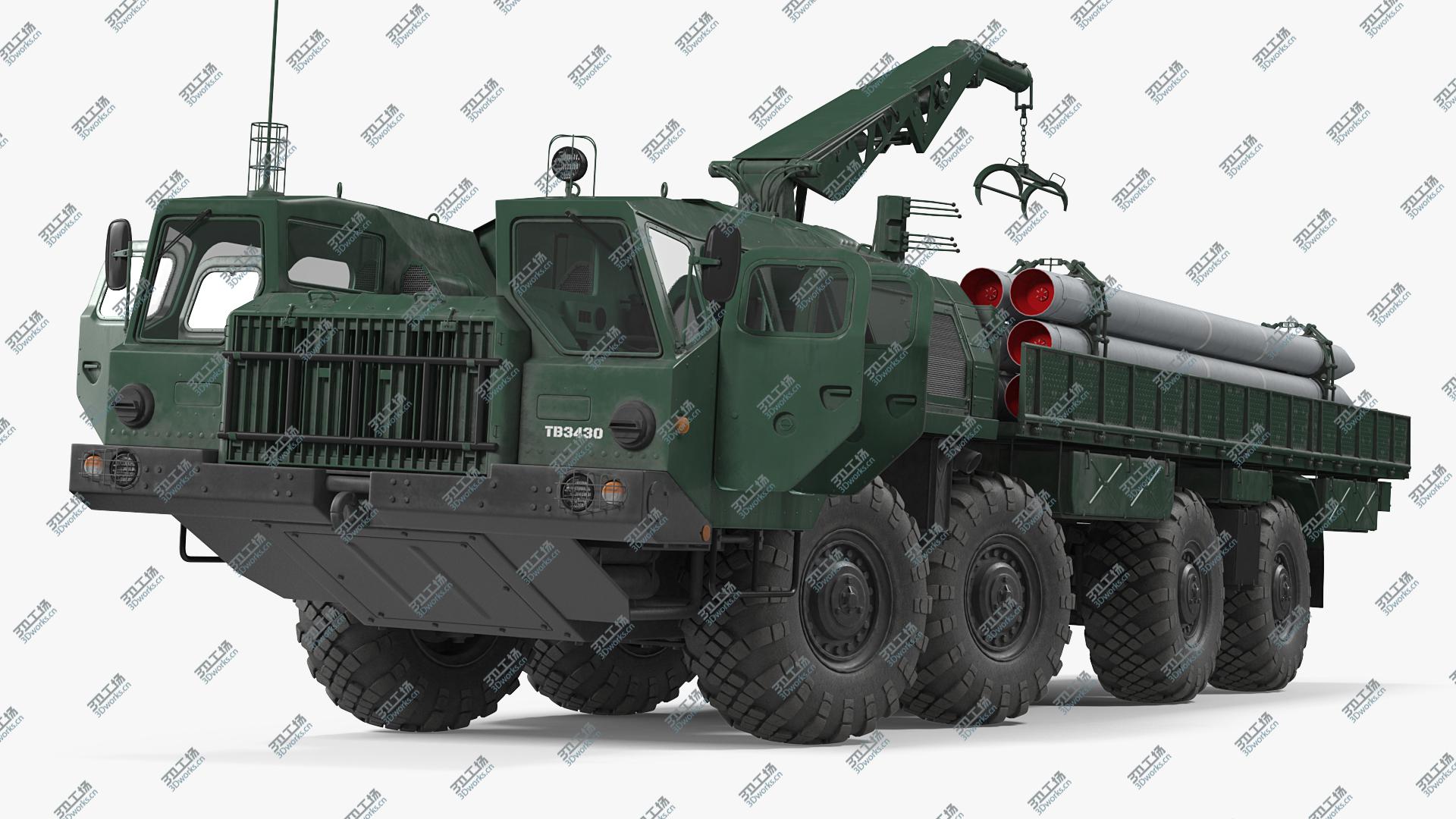 images/goods_img/20210319/9T234 Smerch Transporter Loader with Spare Rockets Rigged model/1.jpg